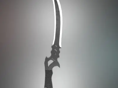 Badland sword Low-poly 3D model