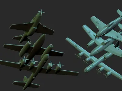 3 jets 3D print model