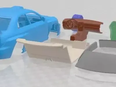 Subaru Impreza STi WRC 2001 Printable Car 3D print model