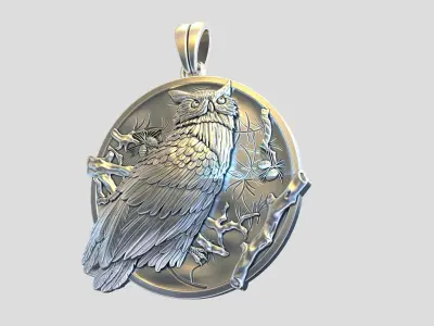 OWL PENDANT 3D print model