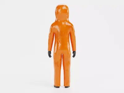 Protective Suit V8 - Hazmat Safety Coverall  3D model