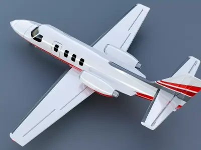 Cessna Citation 600 private jet 3D model