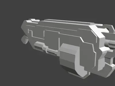 Low Poly Gun Free low-poly 3D model order