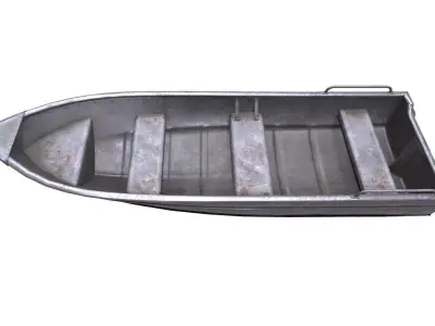 Old Metal Row Boat Low-poly PBR Low-poly 3D model