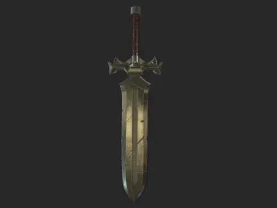 Medieval sworld 1 Low-poly 3D model