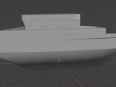 Ferry boat barge 3D model