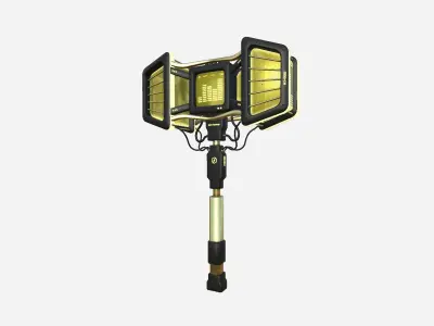 SciFi War Hammer A05 Black Yellow - Sci Fi Weapon Design Low-poly 3D model