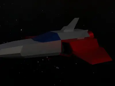 Game Ready Small Spaceship Low-poly 3D model