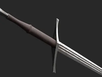 Olbrecht Medieval Sword Free low-poly 3D model
