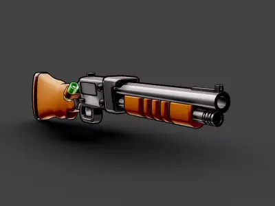Stylized Shotgun 3D model