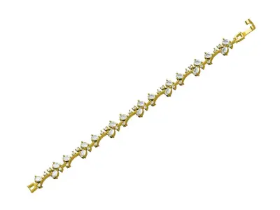 Oval Diamond Tennis Bracelet 3D print model