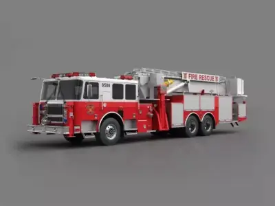Fire Truck   Red 3D model