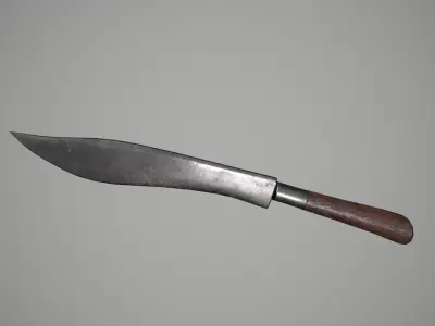 Thai Local Custom Knife Low-poly 3D model