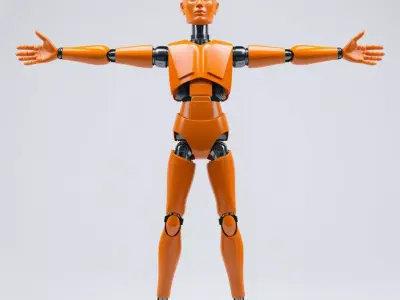 Orange Crash Test Dummy model pack Low-poly 3D model