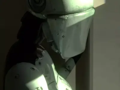 Damaged robot 3D model