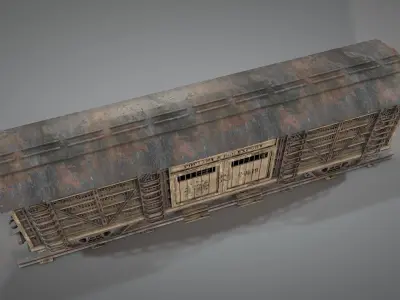 Poultry Train Car 3D model