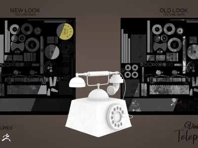 Vintage Telephone - 3D Model 3D model