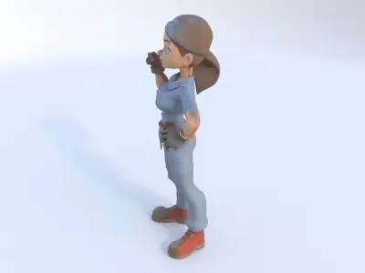 Mechanic female 3D model