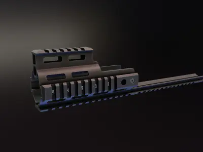 MI SCAR Rail Extension Low-poly 3D model