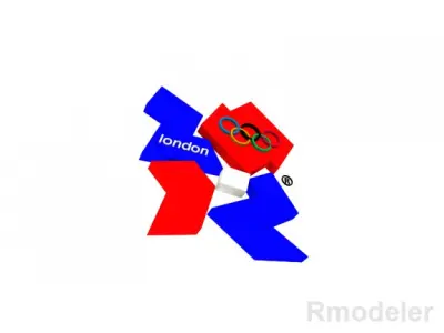 London Games Olimpic 2012 3d Logo 3D model