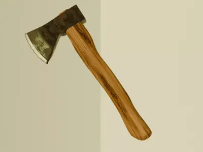 An old  Axe Low-poly 3D model