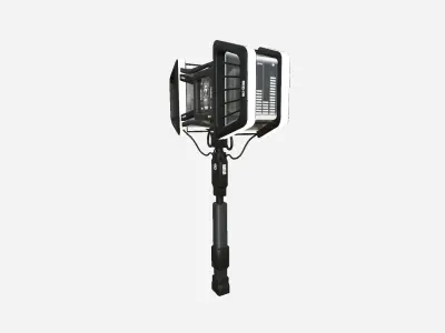SciFi War Hammer A07 Black White - Sci Fi Weapon Design Low-poly 3D model