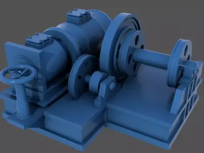 WW2 Littorio Class winches - Commercial license - 1-200 scale 3D print model