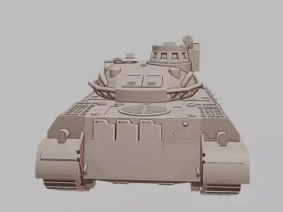 AMX 30B Main Battle Tank Detailed 3D Printable Military Vehicle 3D print model