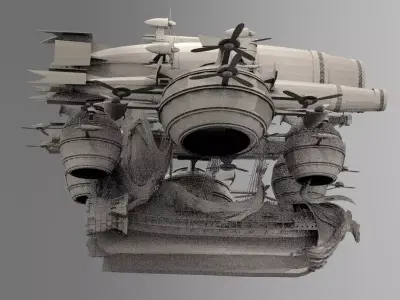 Massive Zeppelin Juggernaut  3D model
