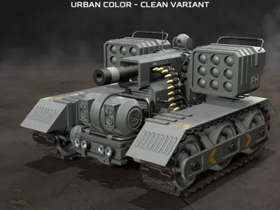 UGV Concept-3B-Clean-4 Colors 3D Model Pack