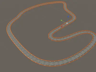 Race Track Low-poly 3D model order