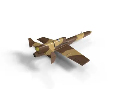 karrar drone lowpoly Low-poly 3D model