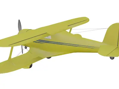 Beechcraft Model 17 Staggerwing Low-poly 3D model purchase