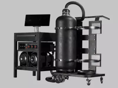 Industrial liquids mixing machine 3D model