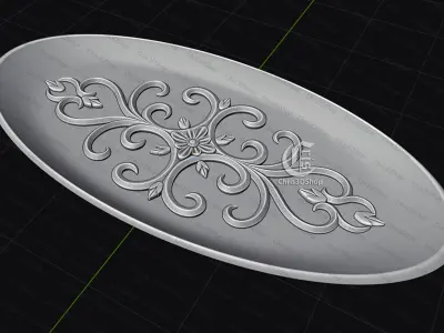 Decorative Tray  - 3D STL files for CNC and 3D Printer  3D model