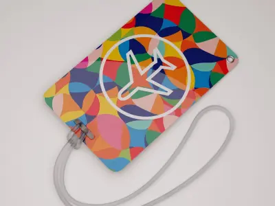 Plastic luggage tag Low-poly 3D model