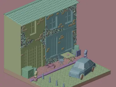 Low-poly Italy installation Low-poly 3D model purchase