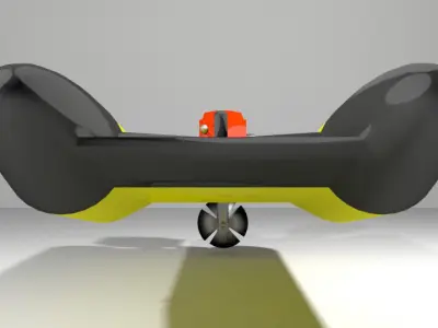 Inflatable motor boat - Type 2 3D model