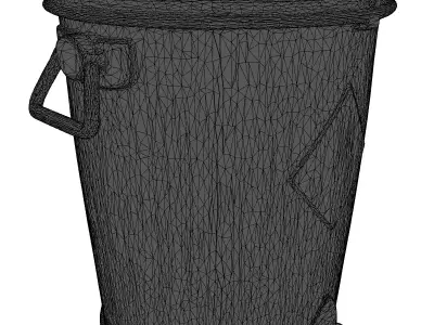 Rusty Biohazard Waste Bin 3D model