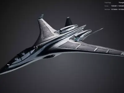 Futuristic Jet 3D model
