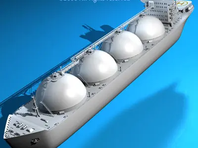 Gas ship 3D model