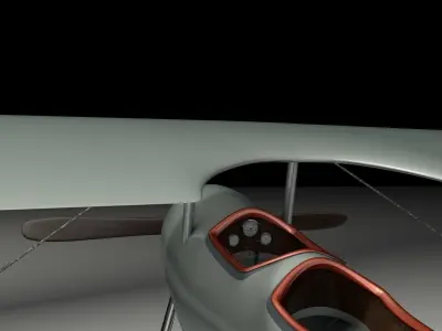 Neuport vintage biplane 3D model