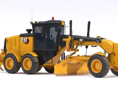 CAT Motor Grader 150 AWD Dirty 3D model