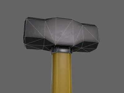 PBR Sledge Hammer V1d Low-poly 3D model