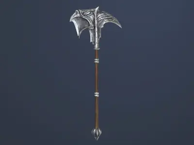 Champion of chaos Axe Low-poly 3D model