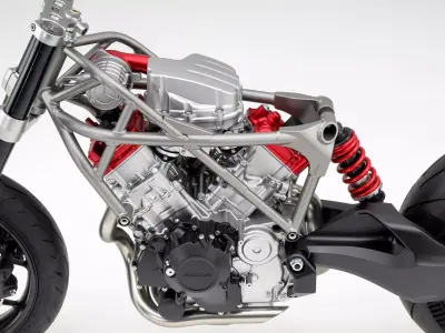HONDA VTR850RR V3 ELECTRIC SUPERCHARGED WITH SUBFRAME 3D model