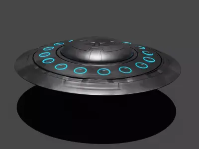 Flying Saucer Low-poly 3D model by rogueterra94
