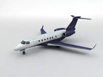 Embraer Legacy 500 Aircraft  Low-poly 3D model