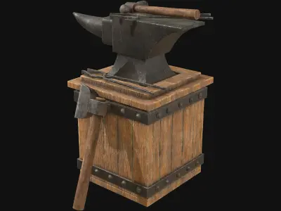 Anvil 2 Low-poly 3D model