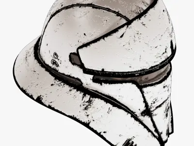 Star Wars Damaged Tank Trooper Helmet 3D model